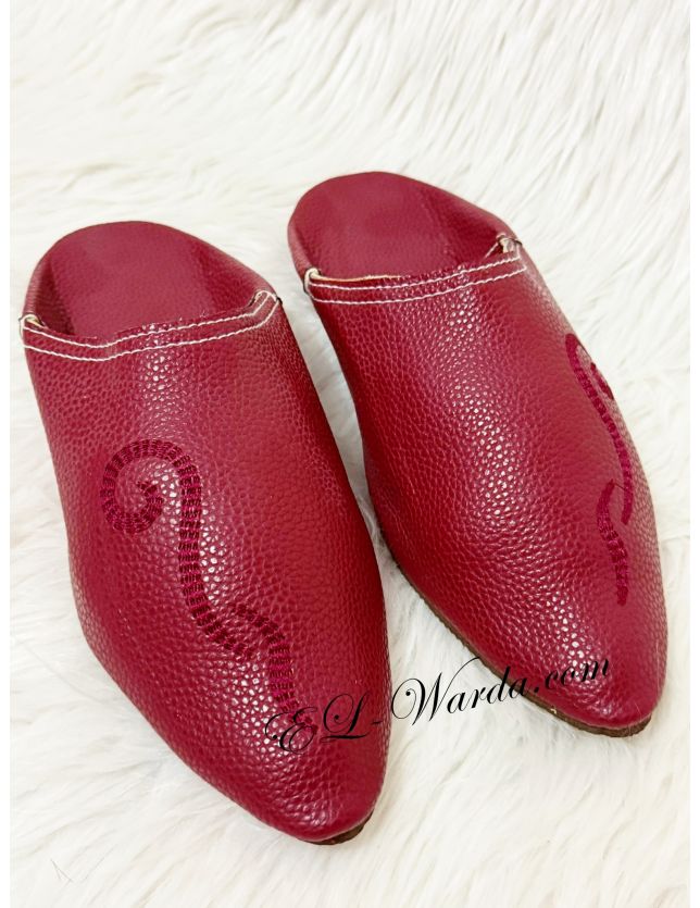 BABOUCHE ( khinjer ) bordeauخنجر