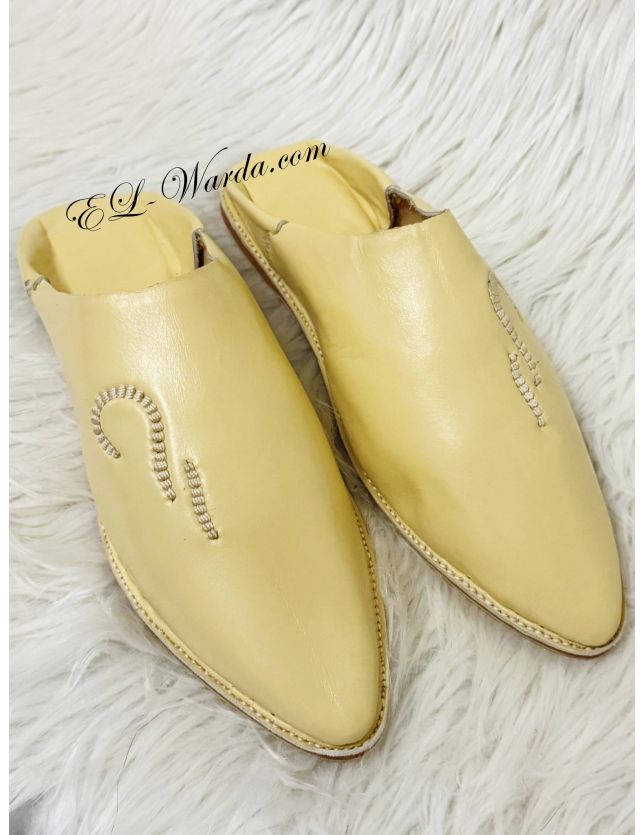 babouche  crème beige