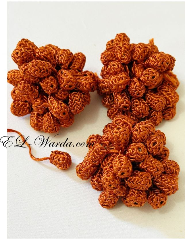 boutons aakads ( corail foncé )