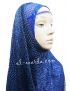BIJOUX DE TETE HIJAB (CHEBKA  Bleu Electrique  pailleté)