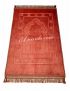TAPIS DE PRIÈRE MOLLETONÉ -  corail foncé