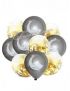LOT DE 10 BALLONS ( argenté ET DORÉ )