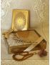COFFRET CADEAU TAPIS, CORAN ET TASBIH ( marron )