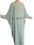 ABAYA SAOUDIENNE  ( MAJIDA )  vert d'eau